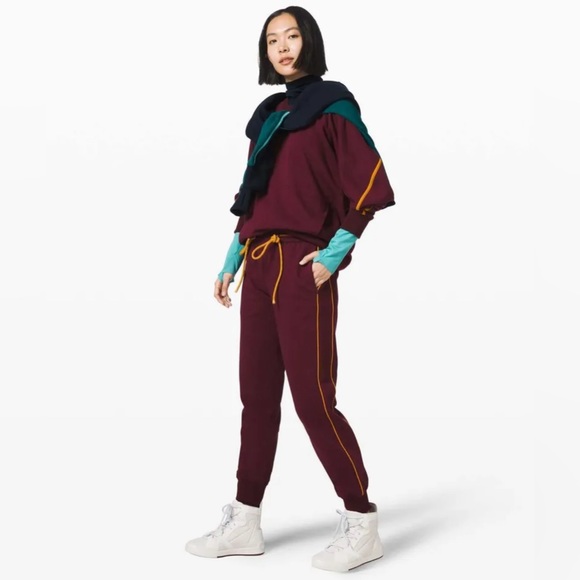 Lululemon x Roksanda Face Forward Jogger Garnet/ Rustic Coral/ Fools Gold NWT L0 - Picture 2 of 10